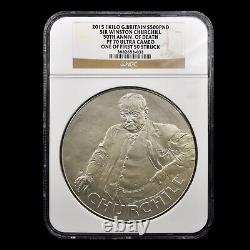 Pièce d'un kilo en argent de 2015 ? Sir Winston Churchill ? NGC PF-70 500 livres 1 kg ? Fiable