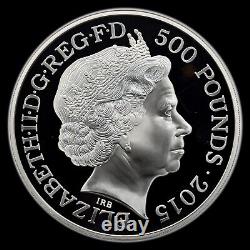 Pièce d'un kilo en argent de 2015 ? Sir Winston Churchill ? NGC PF-70 500 livres 1 kg ? Fiable