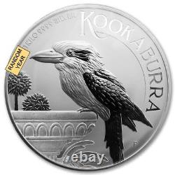 Pièce de 1 kilo d'argent Kookaburra non circulée de l'Australie avec certificat d'authenticité (CoA) aléatoire de l'année.