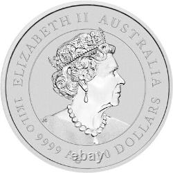 Pièce de 1 kilo en argent lunaire australien de 2023 - Lapin (non circulée)