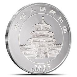 Pièce de monnaie chinoise Panda en argent de 1 kilo épreuve 2023