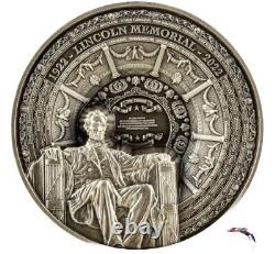 Pièce de monnaie en argent limitée de 1 kilo avec plusieurs couches commémorant Lincoln Memorial de Samoa 2022 #027/199