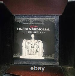 Pièce de monnaie en argent limitée de 1 kilo avec plusieurs couches commémorant Lincoln Memorial de Samoa 2022 #027/199