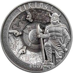Pièce de monnaie viking en argent de Samoa antique de 1 kilo (boîte, certificat d'authenticité) 2023