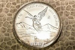 Pièces De Monnaie Libertad Kilo 2012. 999 Fine Banco De Mexico En Capsule Ronde