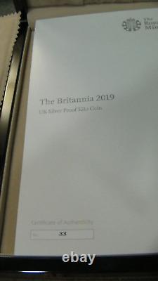 Pièces d'argent Britannia 2019 de 1 kilo en argent massif, preuve de £500 - Un véritable joyau.