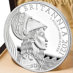 Première Grève Série #3! Britannia 2021 Royaume-uni Premium Exclusive Silver Kilo Coin
