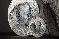Première ascension des îles Cook en 2023 - Pièce de monnaie en argent de 1 kilo de preuve du mont Everest