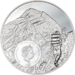 Première ascension du Mont Everest des Îles Cook en 2023 - Pièce de monnaie en argent de 1 kilo, preuve de qualité