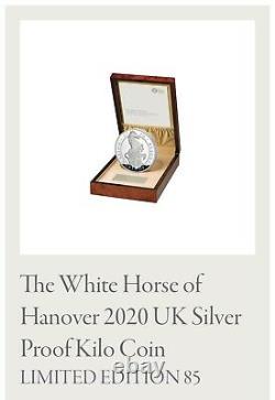 Queen's Beasts 1 Kilo Silver Proof White Horse Of Hanovre Rare #6 Of 85 Limited