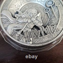 Quidditch Harry Potter pièce de monnaie en argent de 1 kilo à plusieurs couches de 25 $ Samoa 2023