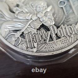 Quidditch Harry Potter pièce de monnaie en argent de 1 kilo à plusieurs couches de 25 $ Samoa 2023