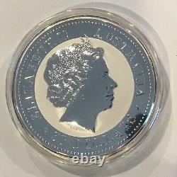 Rare 2008.999 Argent Kilo Australie Kookaburra Avec Pièce Toile d'Araignée 1kg Ronde