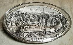 Rare. 999 Argent 100 Ans Le Chemin De Fer National Canadien (cn) Kilo Coin 1 Sur 400