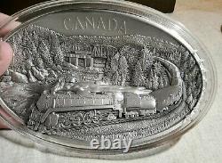 Rare. 999 Argent 100 Ans Le Chemin De Fer National Canadien (cn) Kilo Coin 1 Sur 400