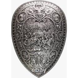 Shield Of Henry II De France 1 Kilo Pure Silver Light Antique Finish Capsule