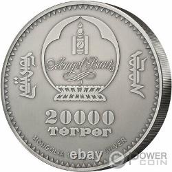Sinraptor Evolution Of Life 1 KG Kilo Silver Coin 20000 Togrog Mongolie 2020