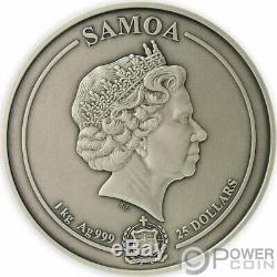 Sitting Bull Alive Multilayer Vient 1 KG Kilo Argent Monnaie 25 $ Samoa 2020