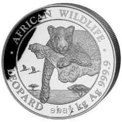 Somalie 2.000 Sh. 2020 Leopard African Wildlife 1 Kilo Silber St