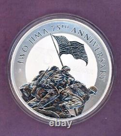 TUVALU 2020 30 $ IWO JIMA 75e ANNIVERSAIRE 1 KILO. PIÈCE D'ARGENT .999